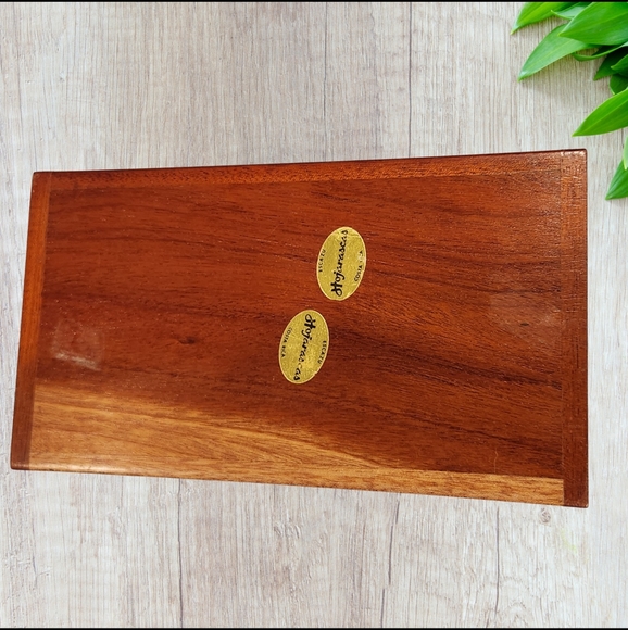 Vintage‎ Artistic COSTA RICA Floral Hand  Painted  Wood JEWELRY TRINKET BOX - Picture 2 of 7